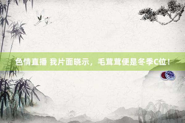 色情直播 我片面晓示，毛茸茸便是冬季C位！